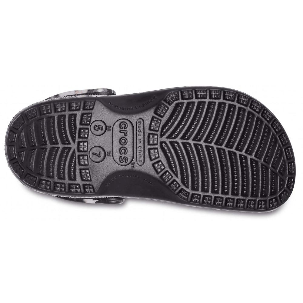 Black / Taupe Women's Crocs Classic Bleach Dye Clogs | NZ 0112ILHS